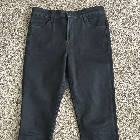 J Brand Jeans Maria Skinny High Waist in Silver Lament Black SZ 29 Like New! - Picture 1 of 10